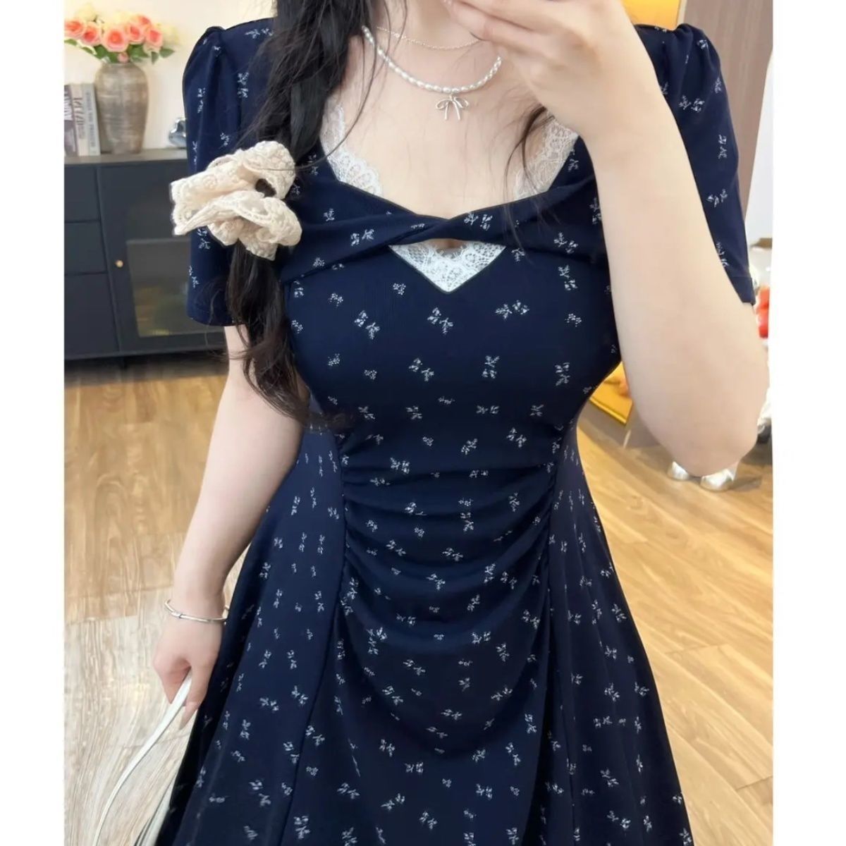 Vneck Summer Floral Dress For Women