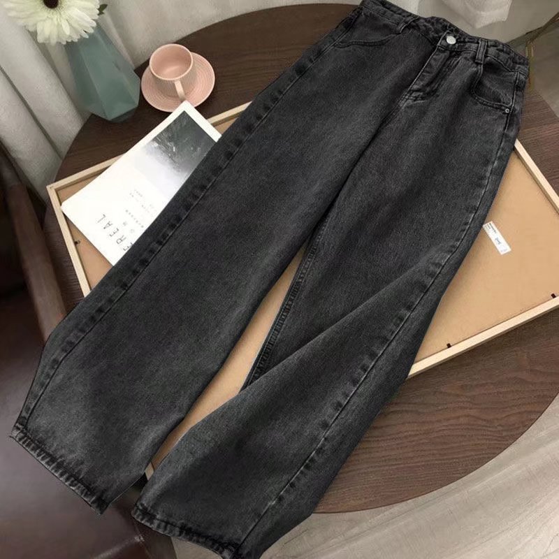 Light Blue High Waist Fashion Wide Leg Braided Jeans