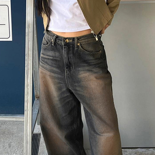 Women's Fashionable Retro Straight Jeans