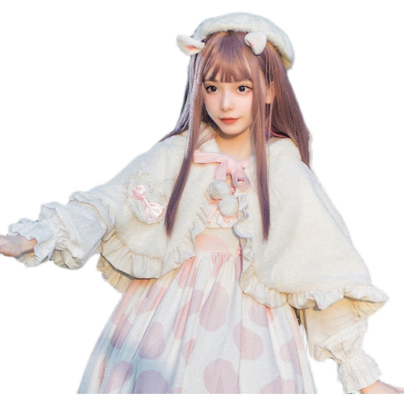 Rabbit Ears Short Sweet And Cute Plush Sleeveless Jacket