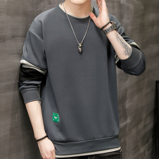 Men's Plush Sweater Casual Fashion Versatile Long Sleeve