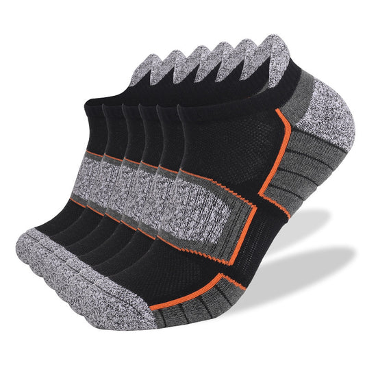 Two Wolves Thickening Towel Elastic Low-cut Socks Non-slip Combed Cotton Boat Socks