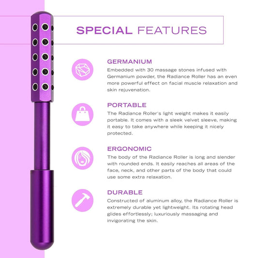 Beauty Stick Germanium Stone Lifting Facial Roller Beauty Massage Instrument Beauty Bar