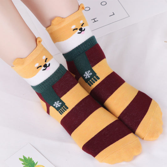 Puppy Cute Socks Christmas Socks In Tube