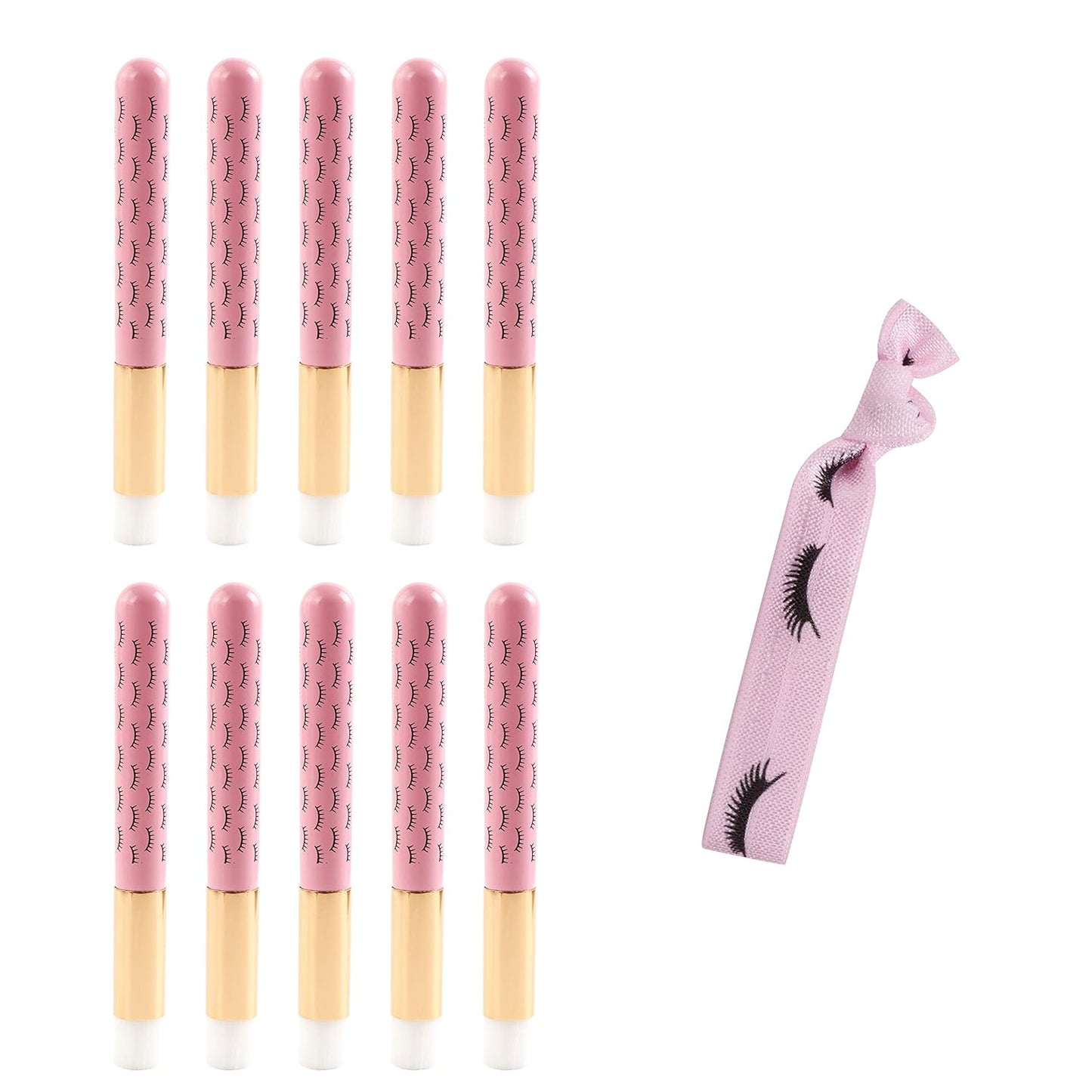 10 Pcs Cute Black Lash Cleanser Brushes Lash Shampoo Brushes for Eyelash Extensions Cosmetic Brushes Peel off Blackhead Brush Remover Tool Nose Cleaning Washing Brush