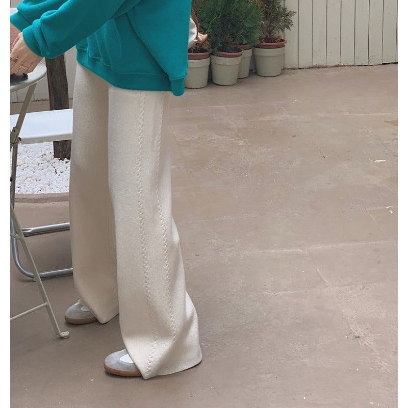 Women's Twist-covering Knitted Wide-leg Pants