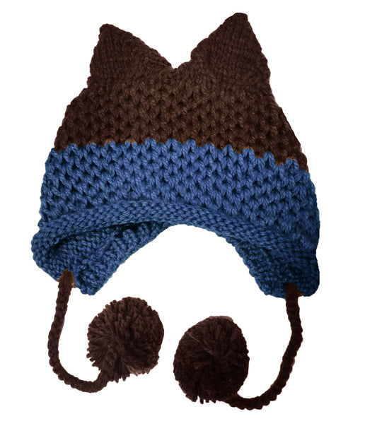 Fox Hat Colorblock Ear Fur Ball