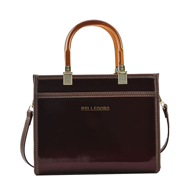 Square Handbag Fashion Gold Glitter Female Bag