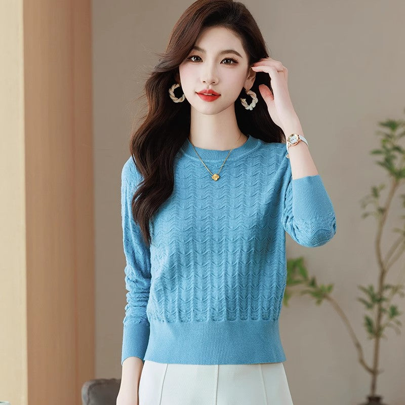 Early Spring Retro Hollow-out Bottoming Shirt Sweater