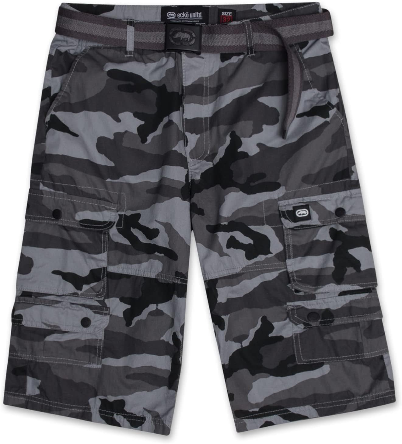 Ecko Cargo Shorts for Men – Twill Camo Mens Cargo Shorts with Belt Big and Tall
