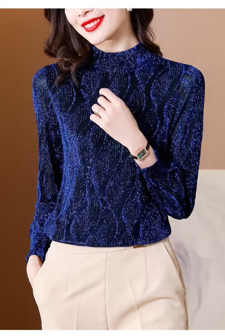 Ny stilfuld slim-fit casual top med et elegant plisseret design
