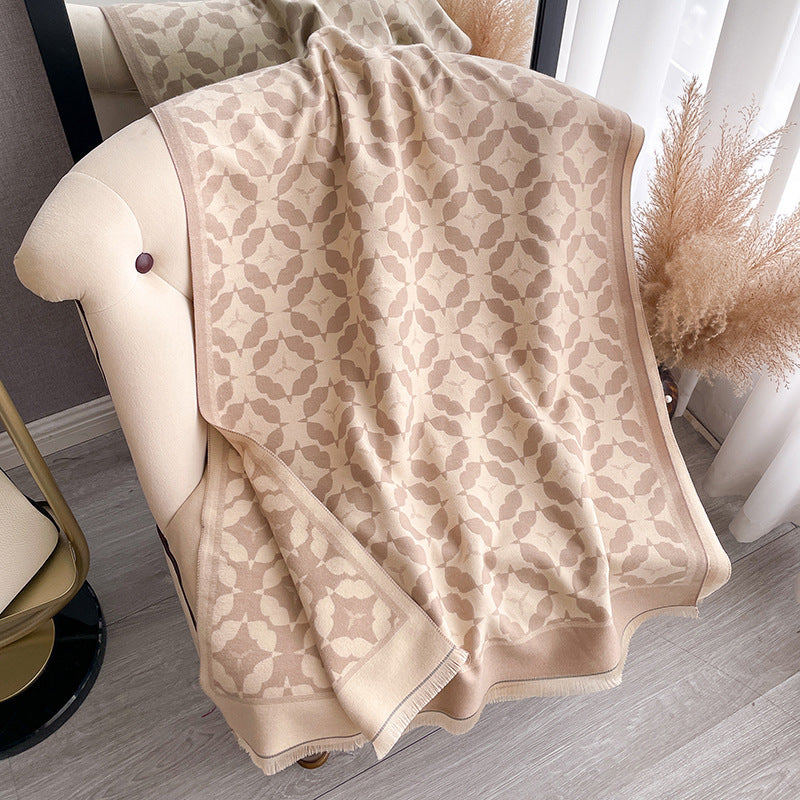 High-end Double-sided Dual-use New Travel Artificial Cashmere Scarf Women