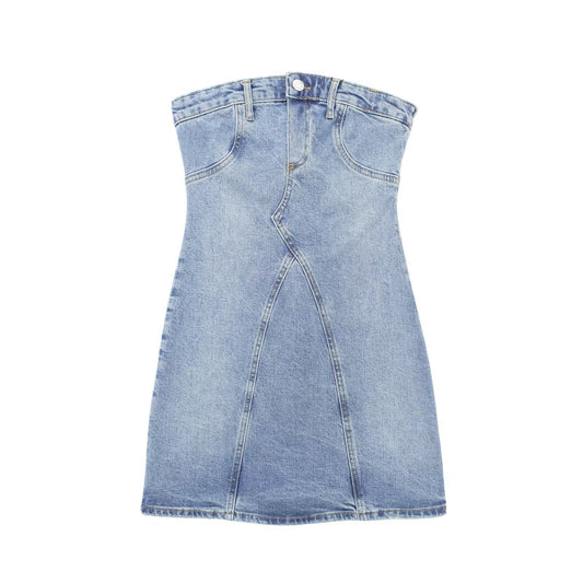 New Women's Open Back Slim Fit Bra Denim Dress