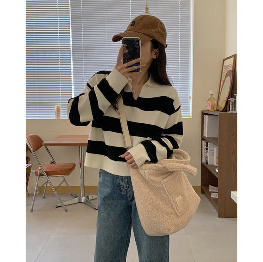 Niche Lamb Wool Cross-body Bag With Large Capacity