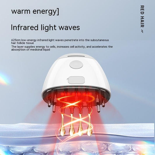 New Electric Scalp Medicine Supplying Device Red Light Vibration Massage