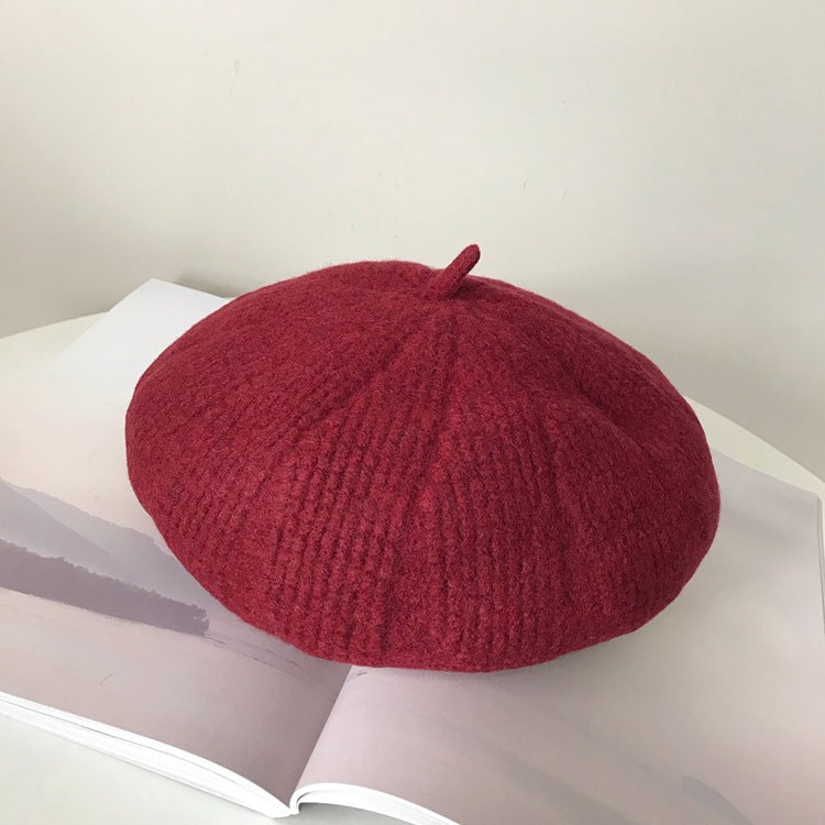 Women's Korean Style Autumn And Winter Woolen Beret