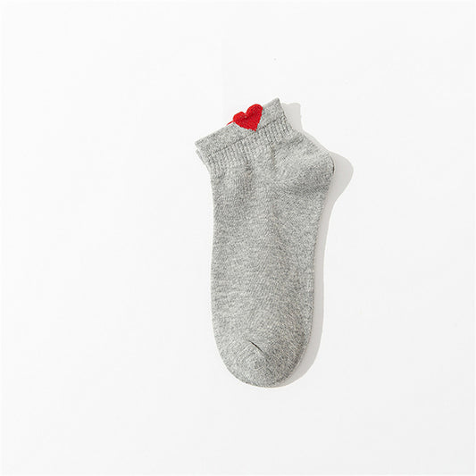 Women's Side Love Cotton Short Socks
