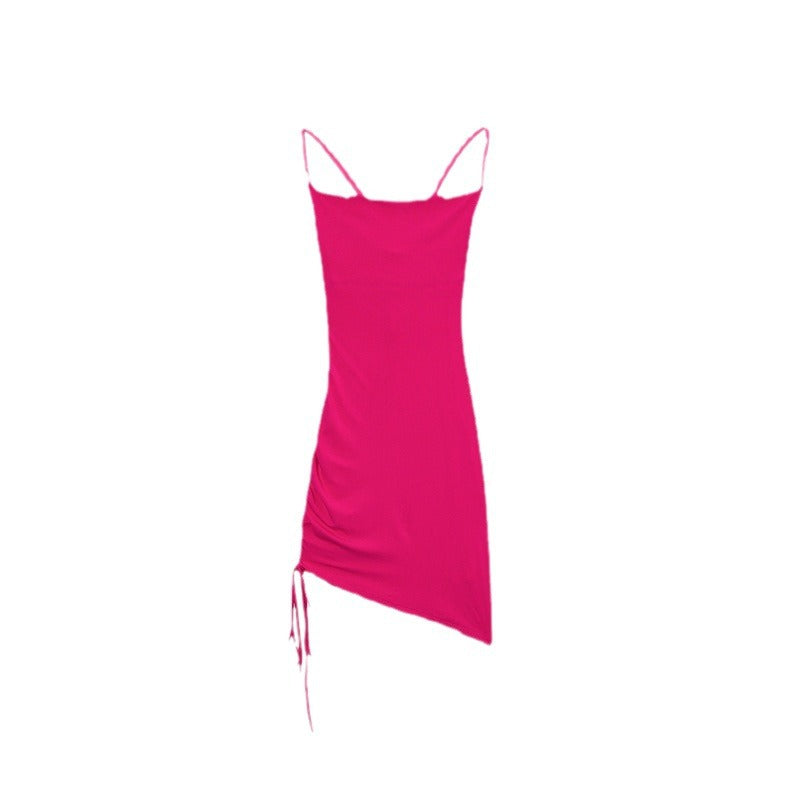 Kvinders Ruched Irregular Party Sexet Bodycon Kjole