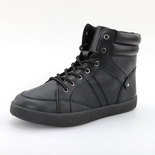All Match Leather Boots Tide High Top