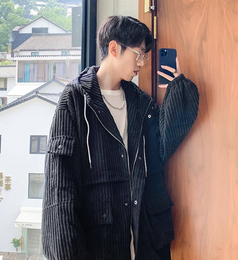 Hong Kong Style Oversized Loose Coat Men's Jacket