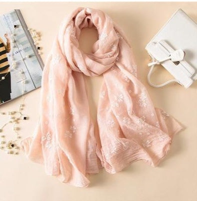 Small flower cotton scarf