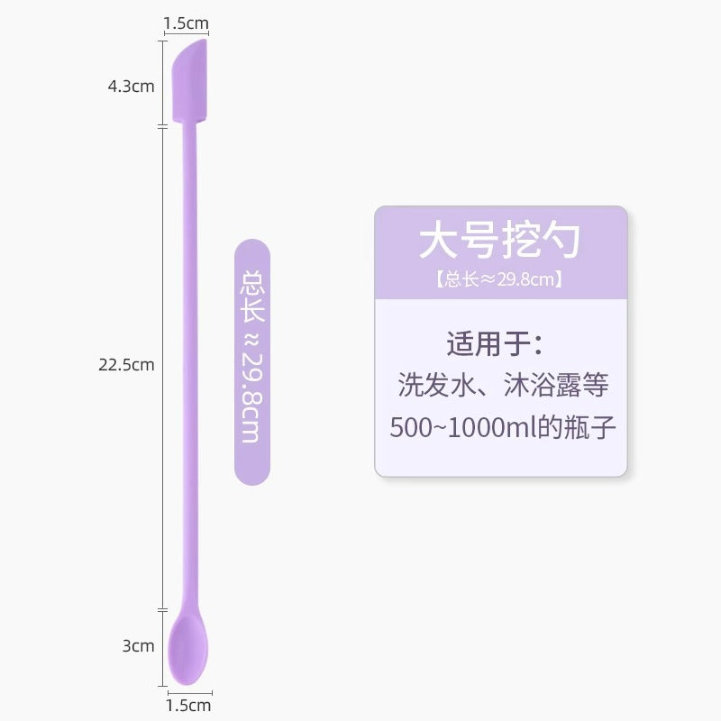 2 In 1 Makeup Silicone Scoop Scraper Set Cosmetic Liquid Foundation Face Cream Spoon Scraping Face Skin Care Tools Wholesale