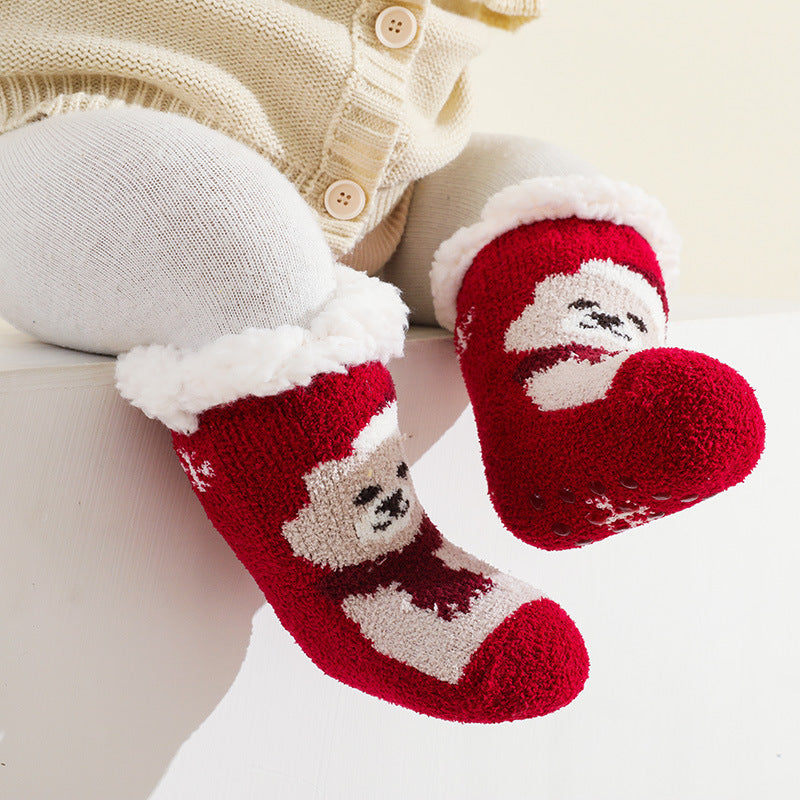 AutumnWinter Kids Christmas Stockings In Lambswool And Coral Fleece