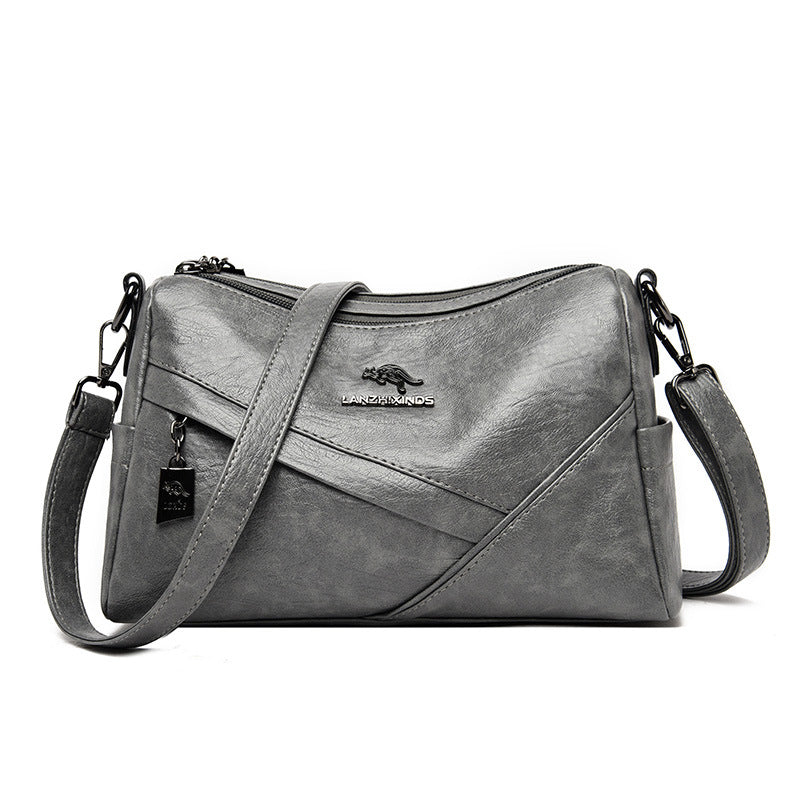 Ny Fashion Skulderrem i Blødt Læder Stor Kapacitet Crossbody Taske