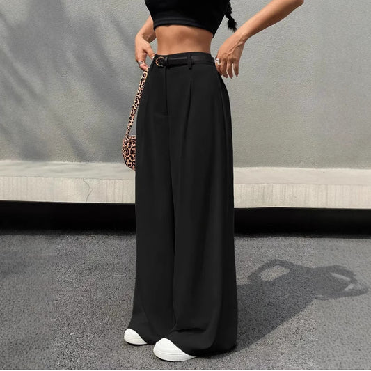 Wide-leg Pants That Can Be Paired With A Belt