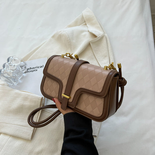 Diamond Small Bag Women's New Fashion Shoulder Underarm Bag High-grade Western Style