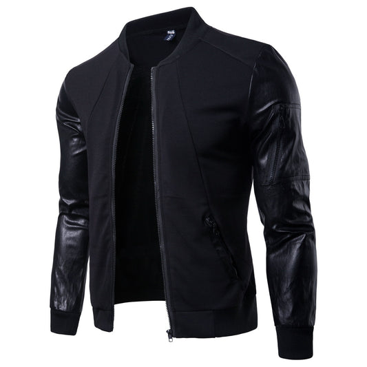 British Temperament Men Stand Up Collar Jacket