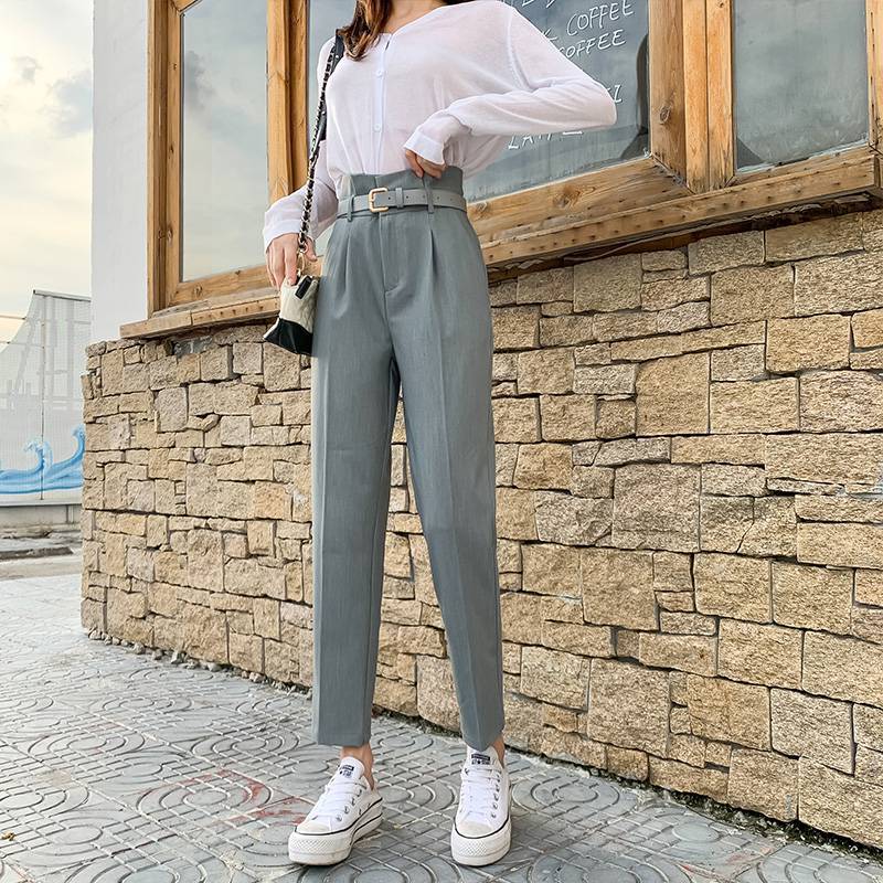 Cigarette Tube Are Thin And Versatile Drape Casual Pants
