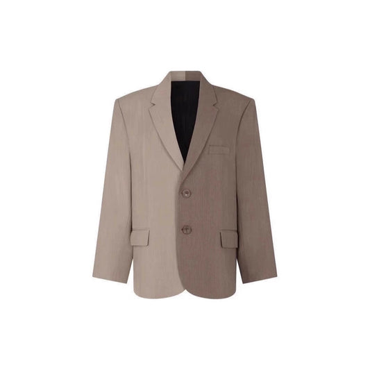 Ladies' Fashion Two-tone Casual Dark Brown Suit