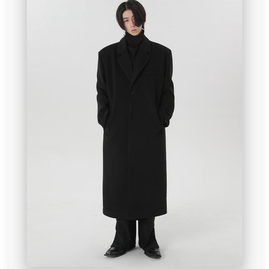 Korean Style Long Woolen Coat Winter