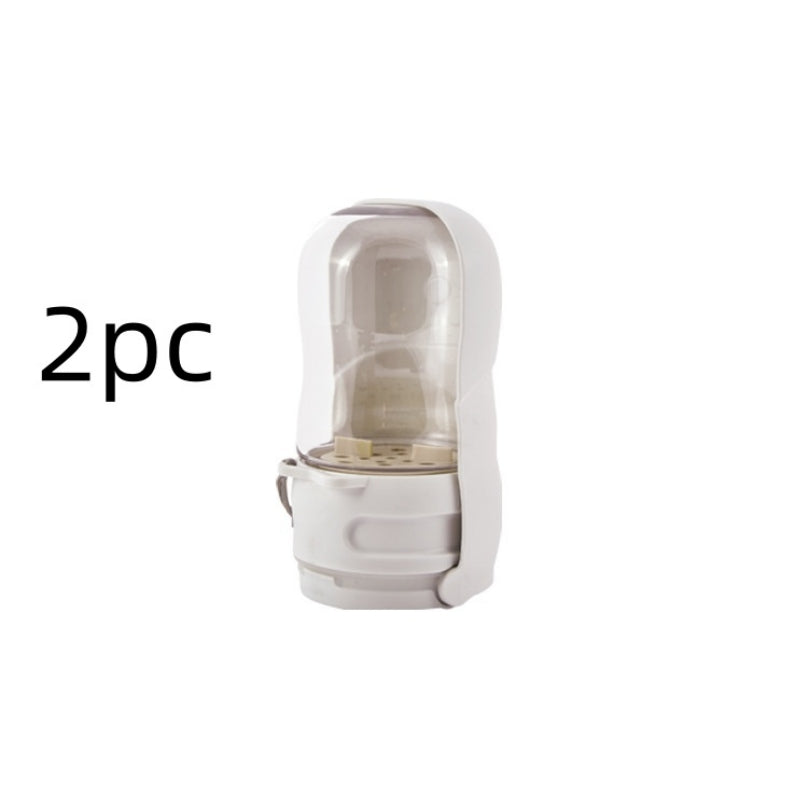 New Pet Outdoor Tableware Folding Portable Dog Drinking Cup Split-type Dog Food Integrated Water Fountain Pet Products