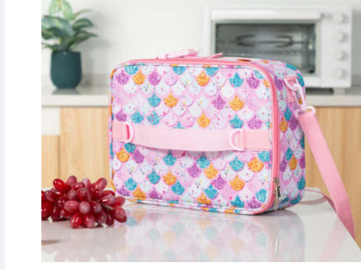 Crossbody Children Cartoon Lunch Bag Oxford Cloth Color Student Thermal Bag