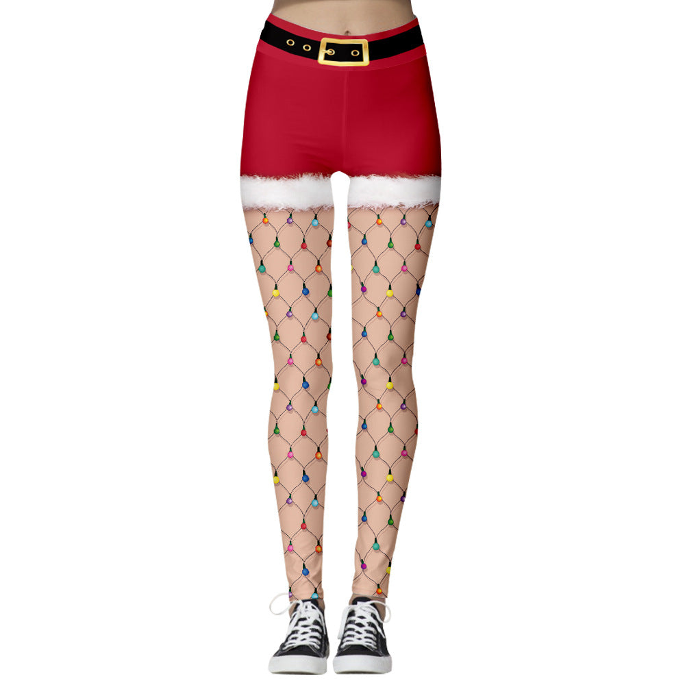 Christmas Digital Printing Women's Stretch Leggings