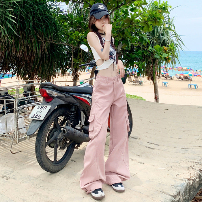 Millennium Hot Girl Drawstring Design Adjustable Overalls