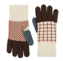 Winter Touch Screen Gloves Knitted Jacquard Men's And Women's Fingers