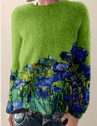 Pullover Sweater Casual Loose Long Sleeve Knitted Top