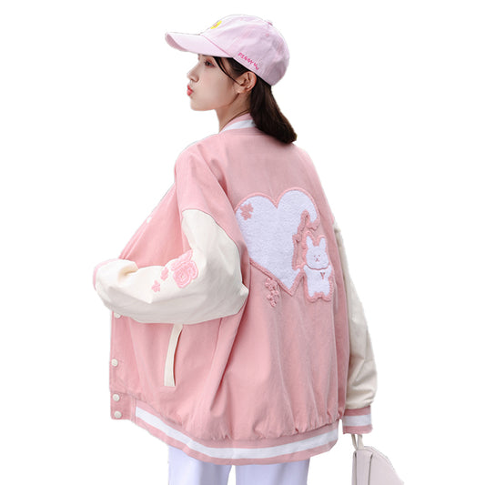 Junior High School Loose Thin Coat For Girls