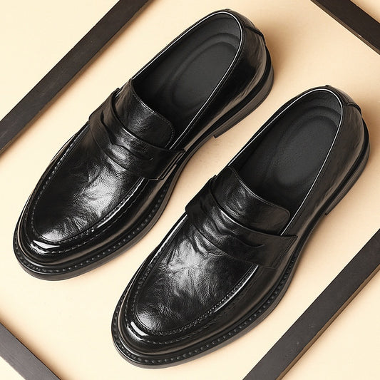 Increased By Slip-on Business Casual Leather Shoes