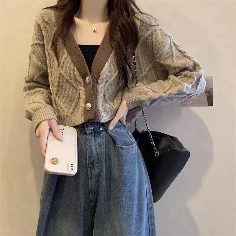 Short Knitted Sweater Coat New Springautumn Style