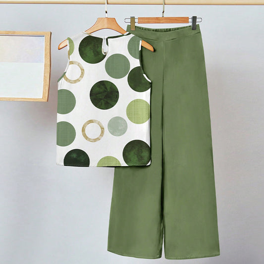 Women's Vest Straight Casual Trousers Suit