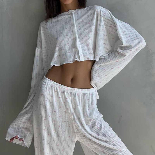 European And American-style Comfortable Casual Three-Piece Set With Prints