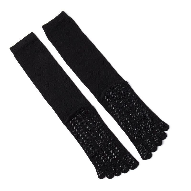 Long Tube Yoga Socks High Tube Pilates Five Finger