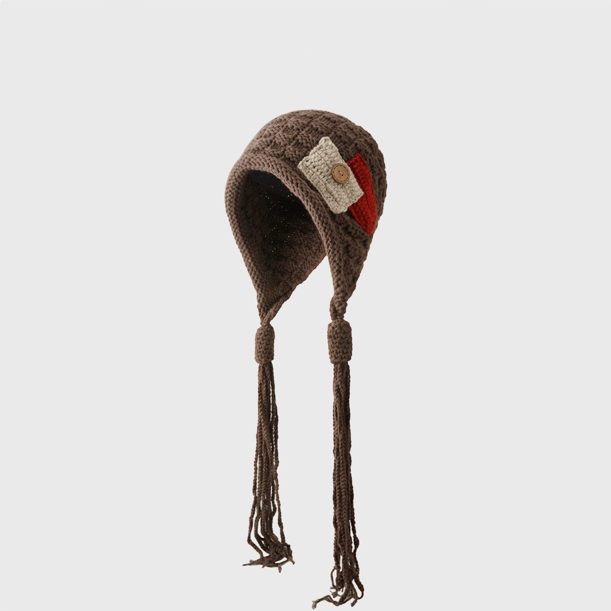 Chinese Ethnic Style Tassel Warm Ear Protection Woolen Cap