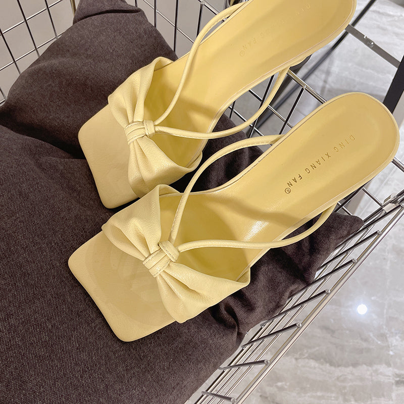 Women's Low Heel Sandals With Niche Temperament Outer Wear Slippers