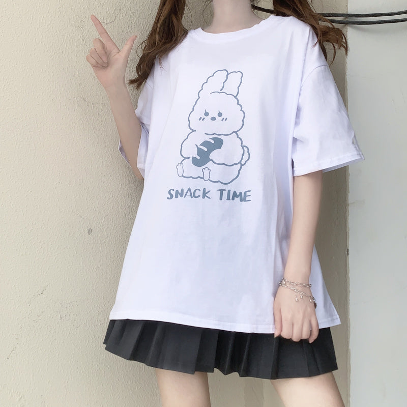 Cute Short Sleeve T-shirt Women's High Waist Cropped Navel