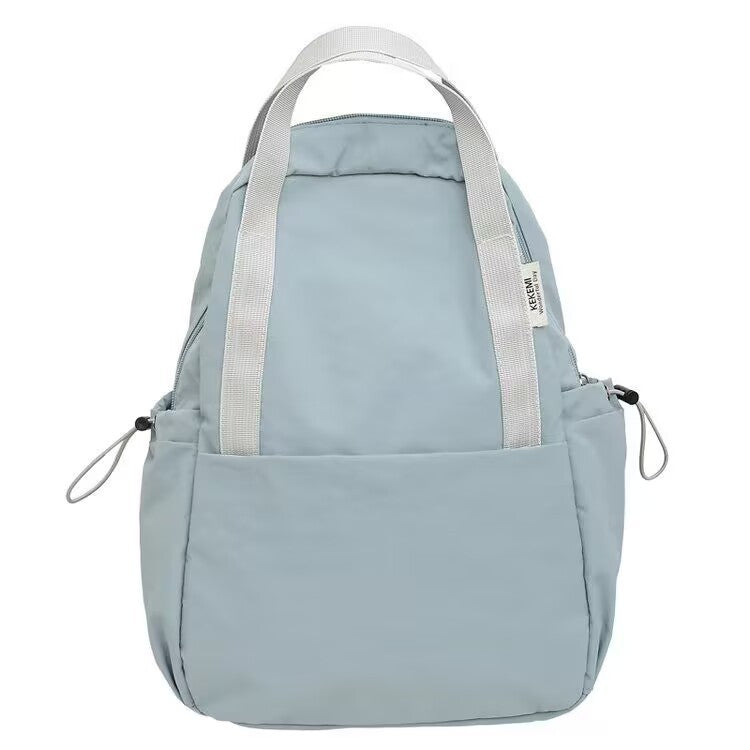 Simple Solid Color Backpack Multi-functional Ultra-light Waterproof Large Capacity